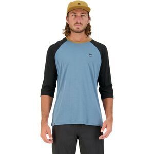 Mons Royale Men's Tarn Merino Shift Raglan 3/4 Jersey Blue Slate/Black Medium